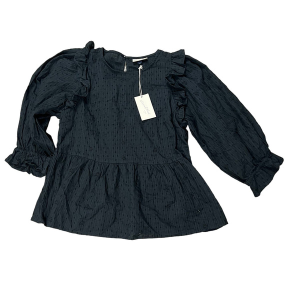 Universal Thread Women's Puff Sleeve Embroidered Ruffle Top - Size Small - NWT - Picture 1 of 9